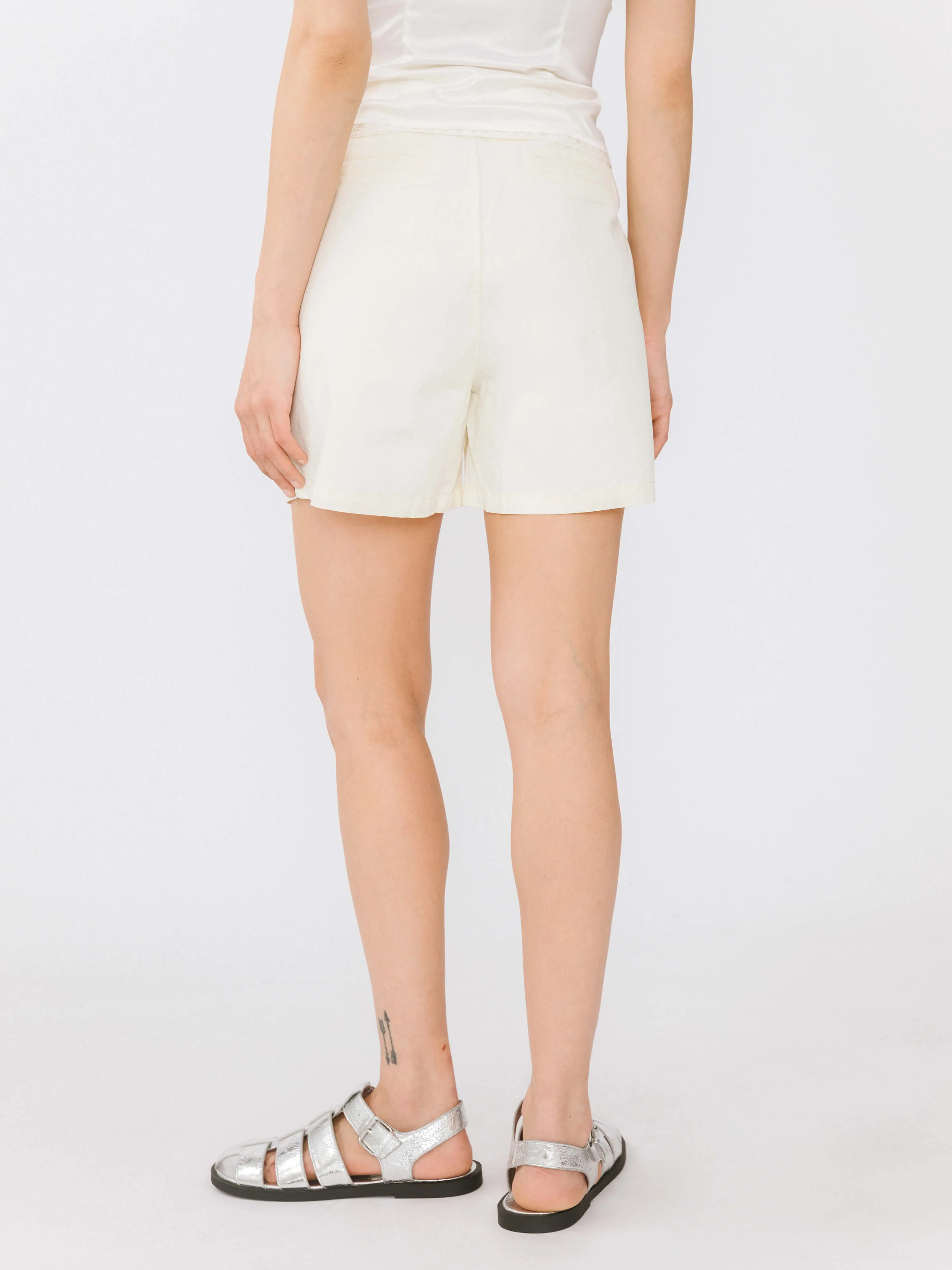 A-line Pleated Tailored Shorts