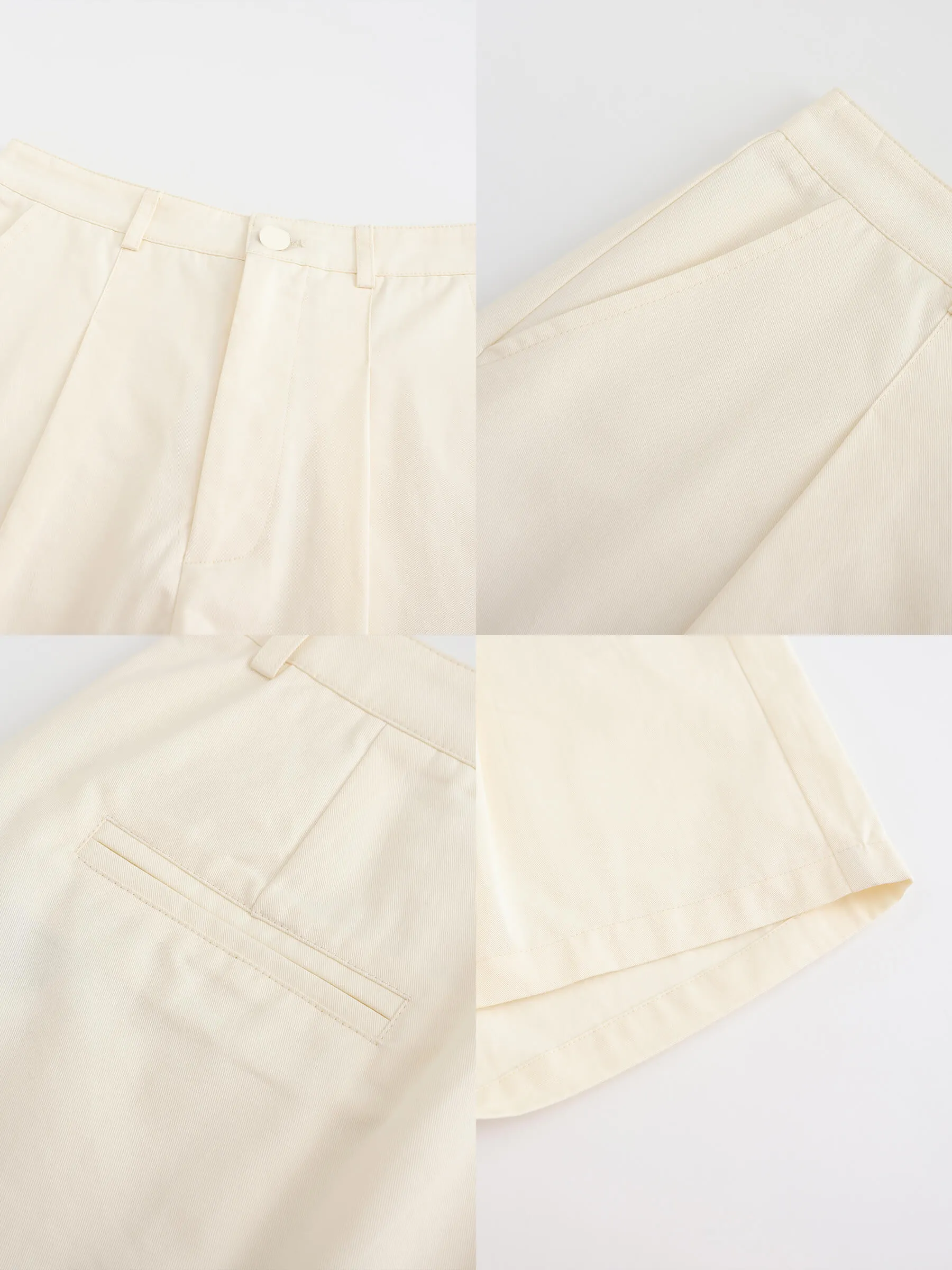 A-line Pleated Tailored Shorts