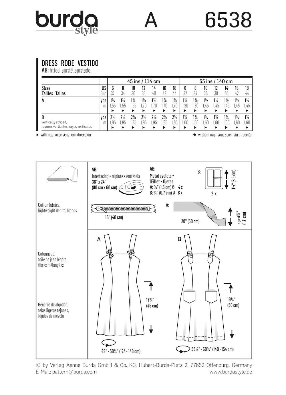 Burda Pattern 6538 (6-18)