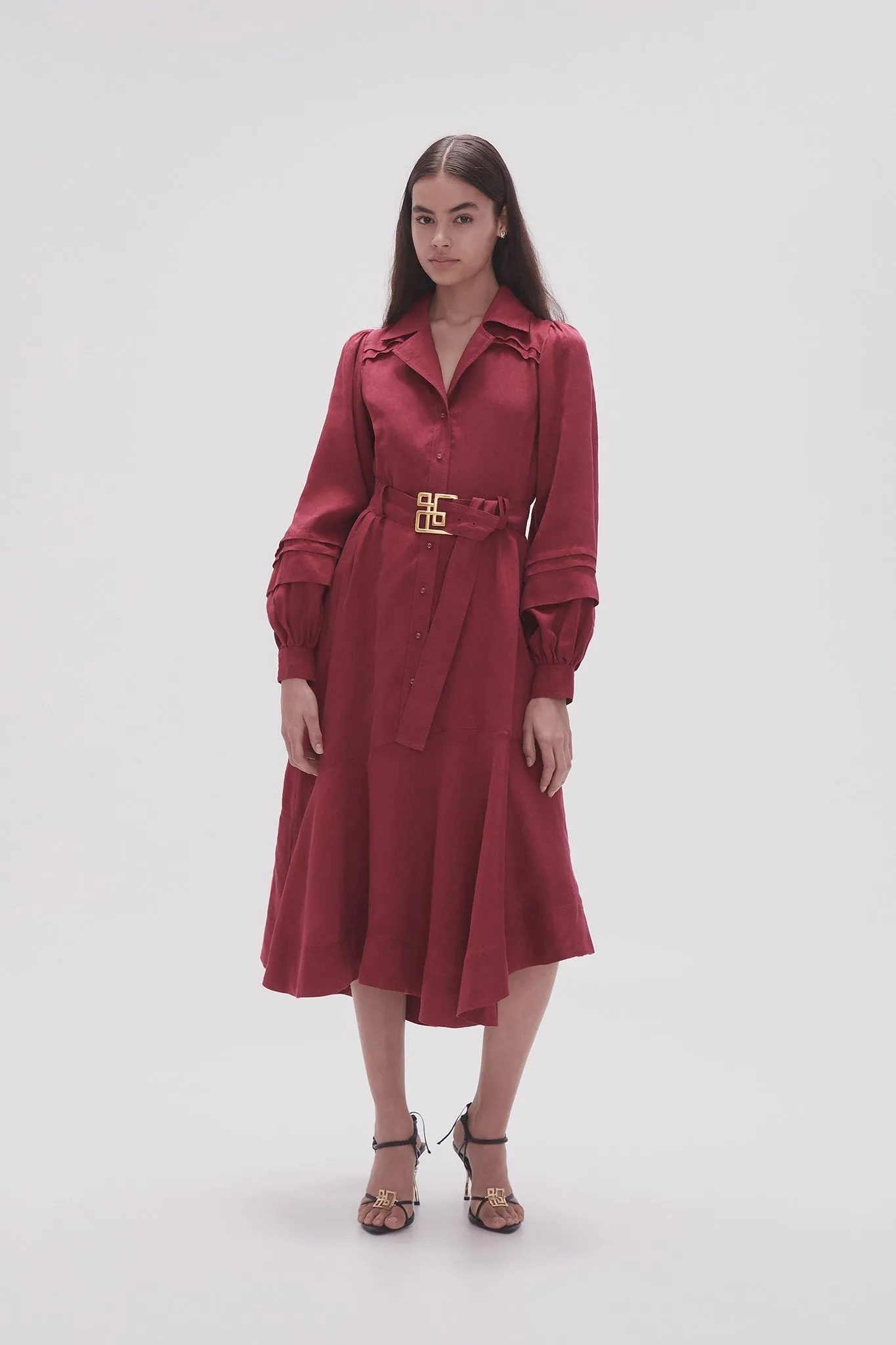 Caroline Belted Midi Dress