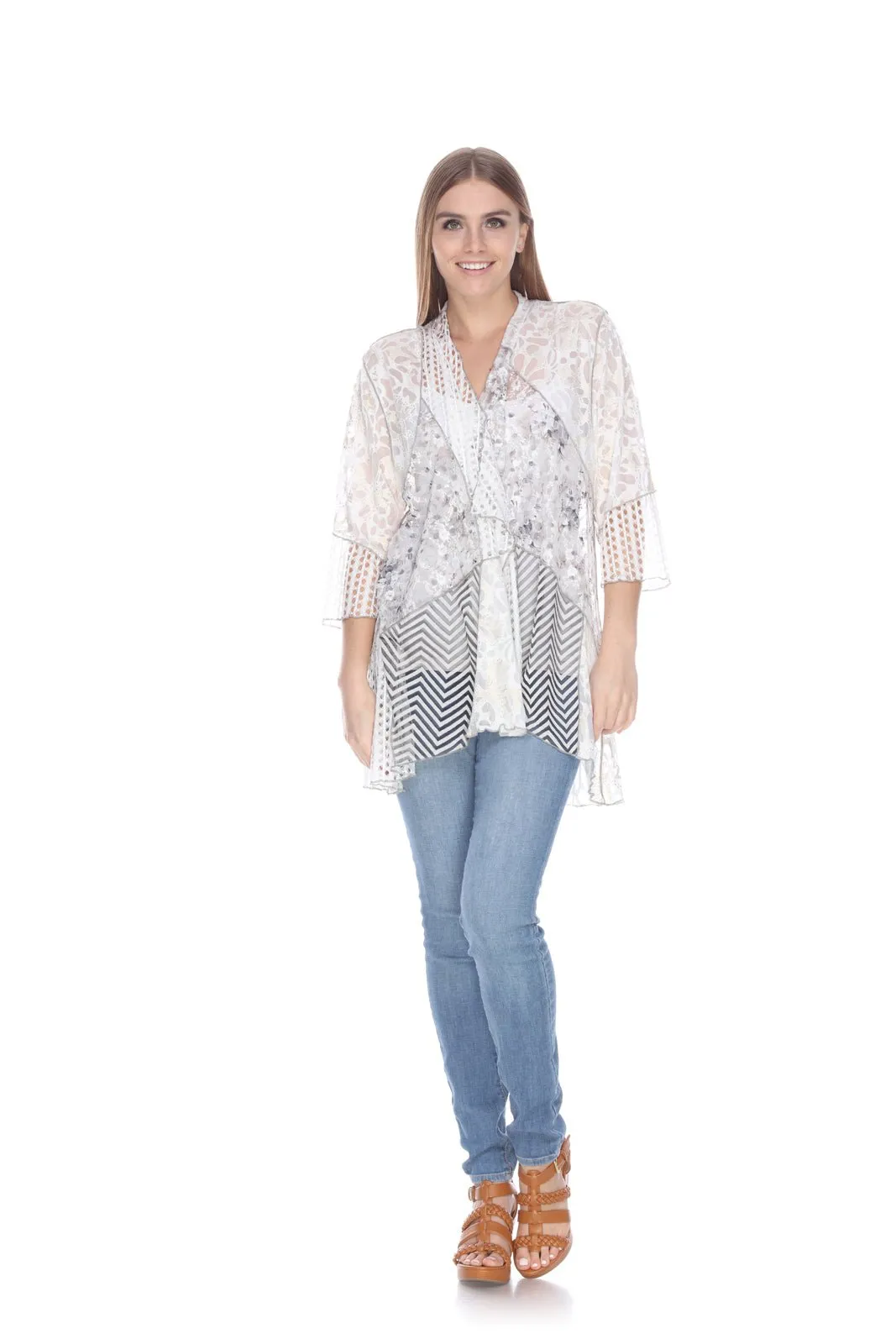 Classic Charm Lace-Accent Cardigan