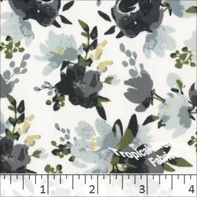 Elegance Floral Print Polyester Fabric 048322