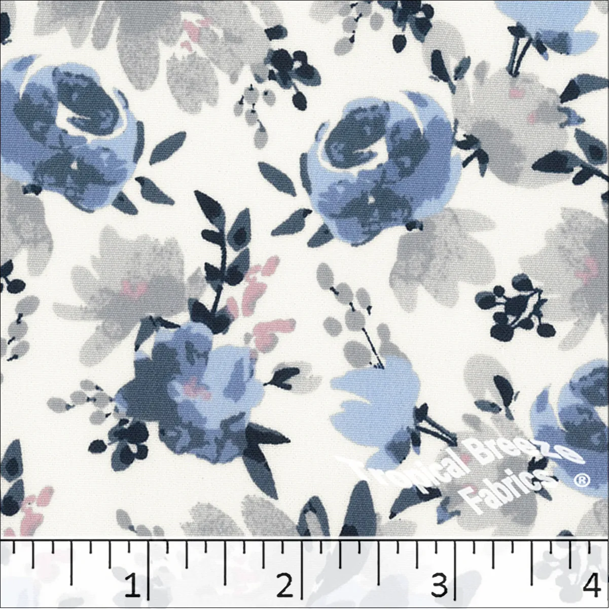 Elegance Floral Print Polyester Fabric 048322