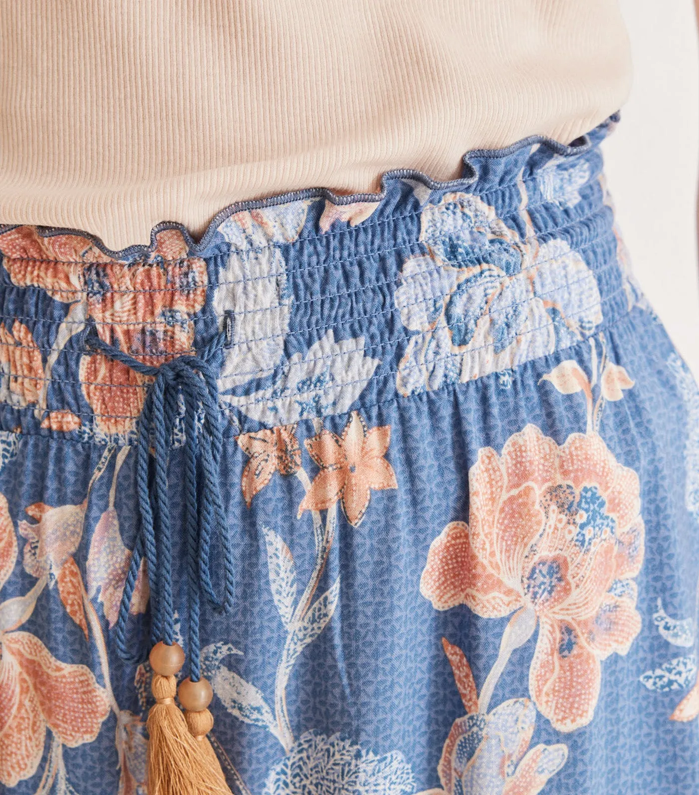 Floral Trousers Blue