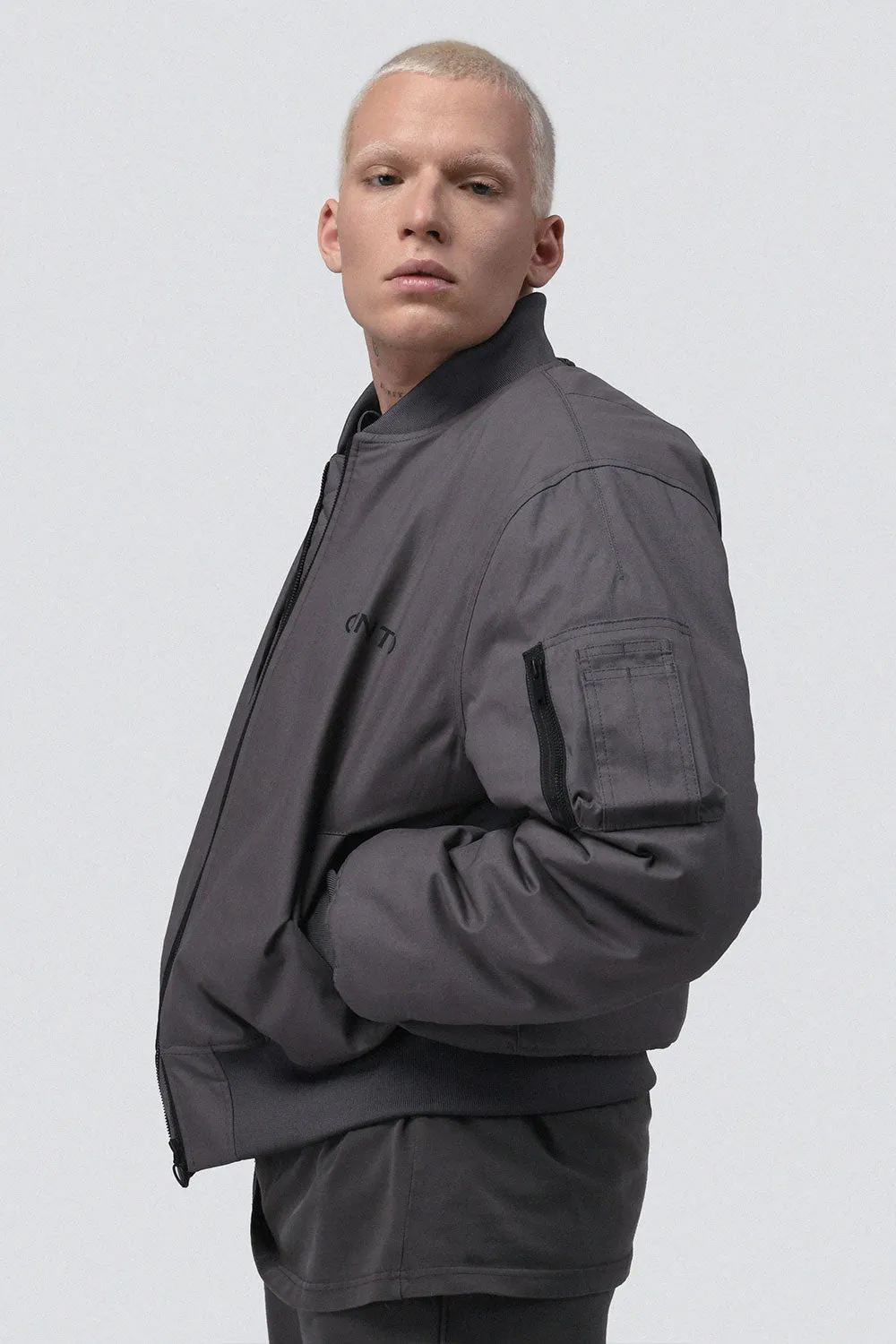 GREY PUFFER BOMBER