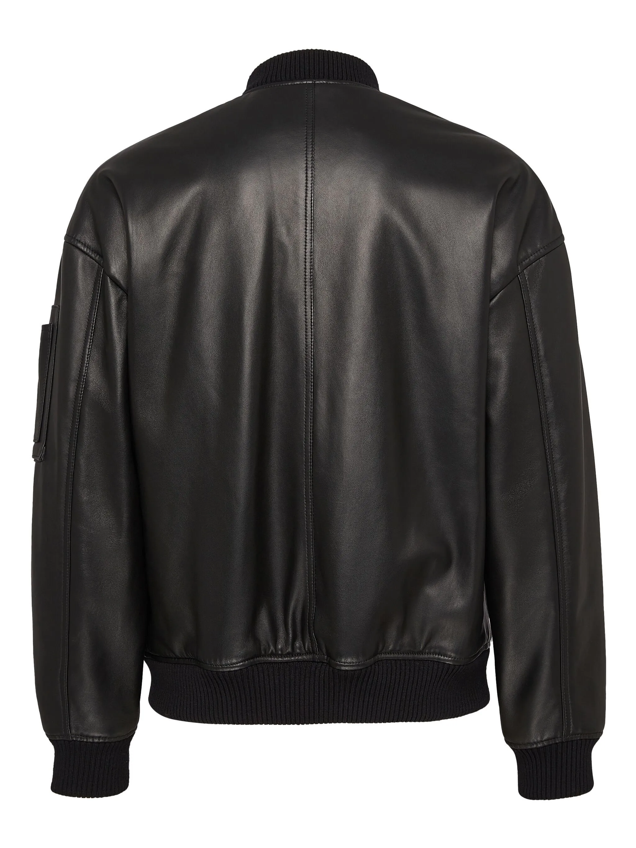 leather bomber jacket