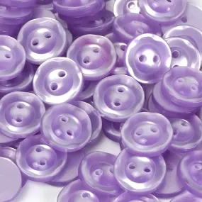 Lilac Fruit Gum Baby Buttons, Dished Edge 10 Pcs 11mm 14mm or 16mm