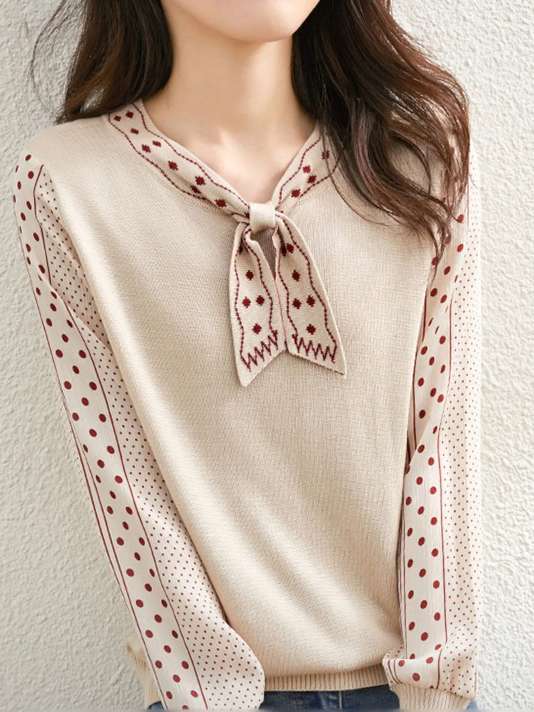 Maria Casual Loose Long Sleeve Knitted Sweater