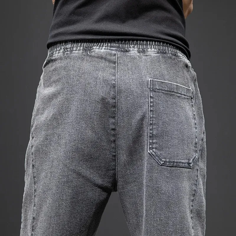 Men's Relaxed Black Denim Joggger Pants | Perfect for All Seasons