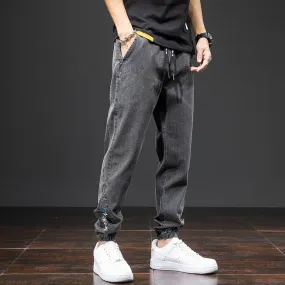 Men's Relaxed Black Denim Joggger Pants | Perfect for All Seasons