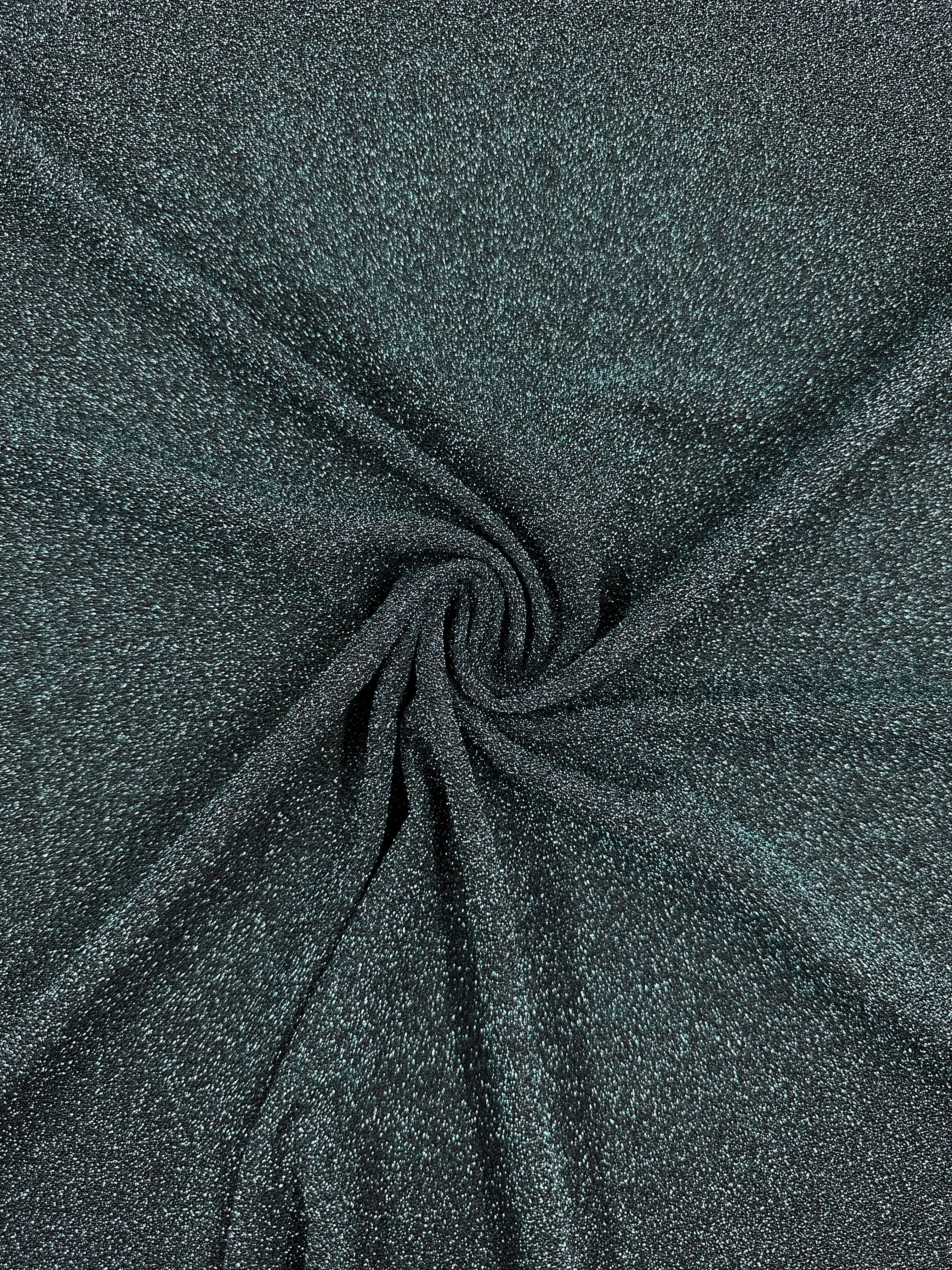 Metallic Lycra - Aqua Fuzz - 170cm