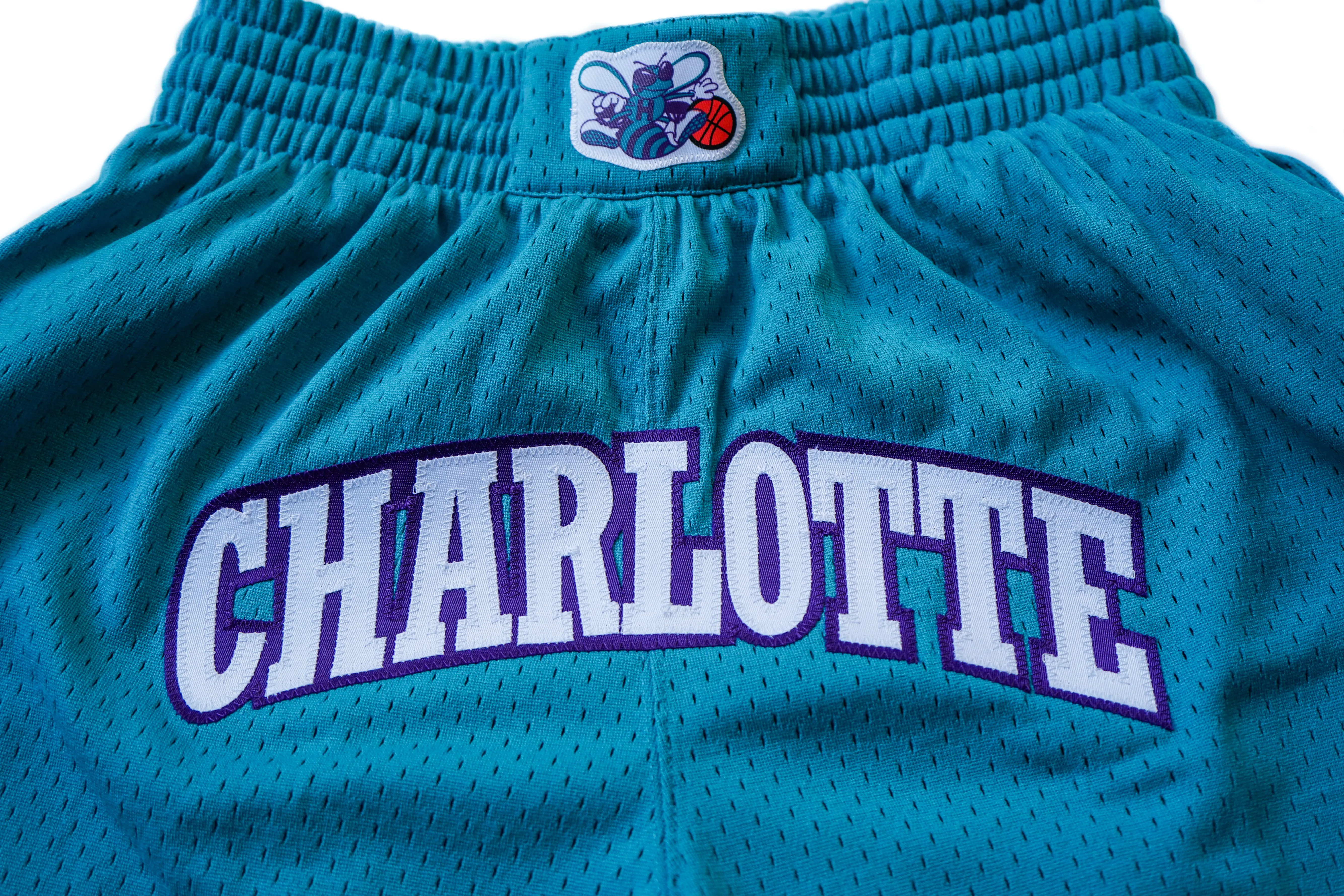 Mitchell & Ness Charlotte Hornets 1994-1995 "CHARLOTTE" Swingman Shorts