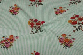 Multicolor Floral Viscose Modal Fabric