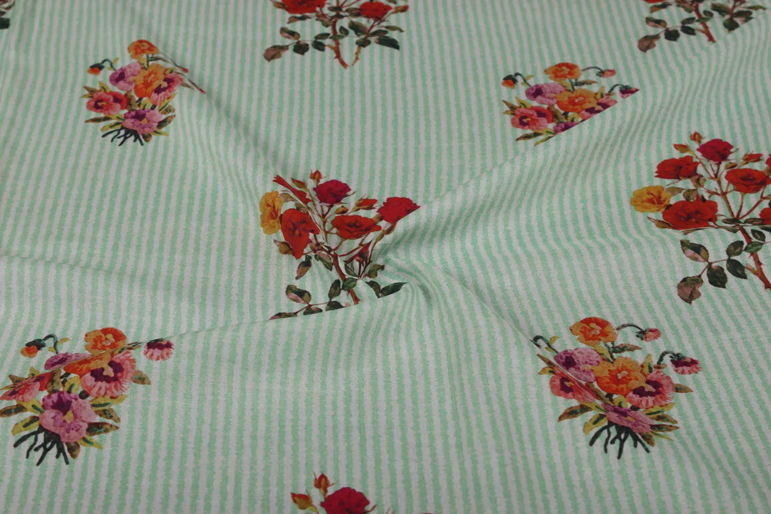 Multicolor Floral Viscose Modal Fabric