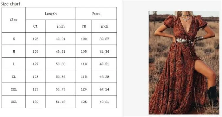 New Style Fashion Long Dresses Women Elegant Vintage Dresses Lady Boho Dress