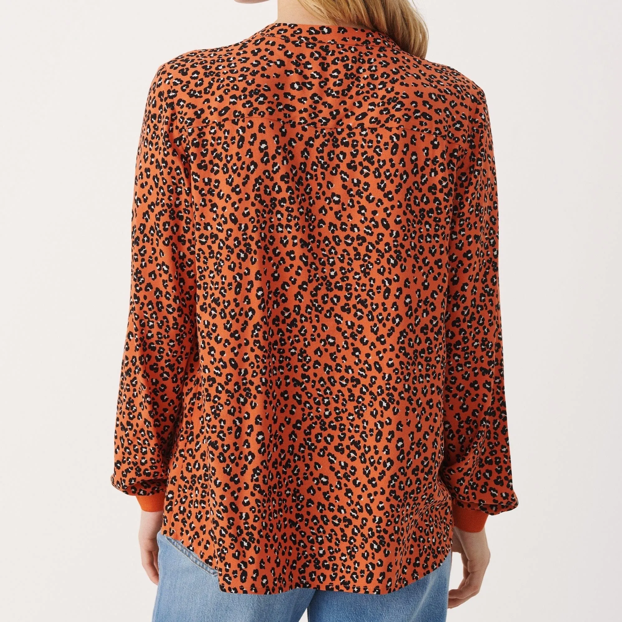 Part Two Tonnie Woven Top Koi Leo Print