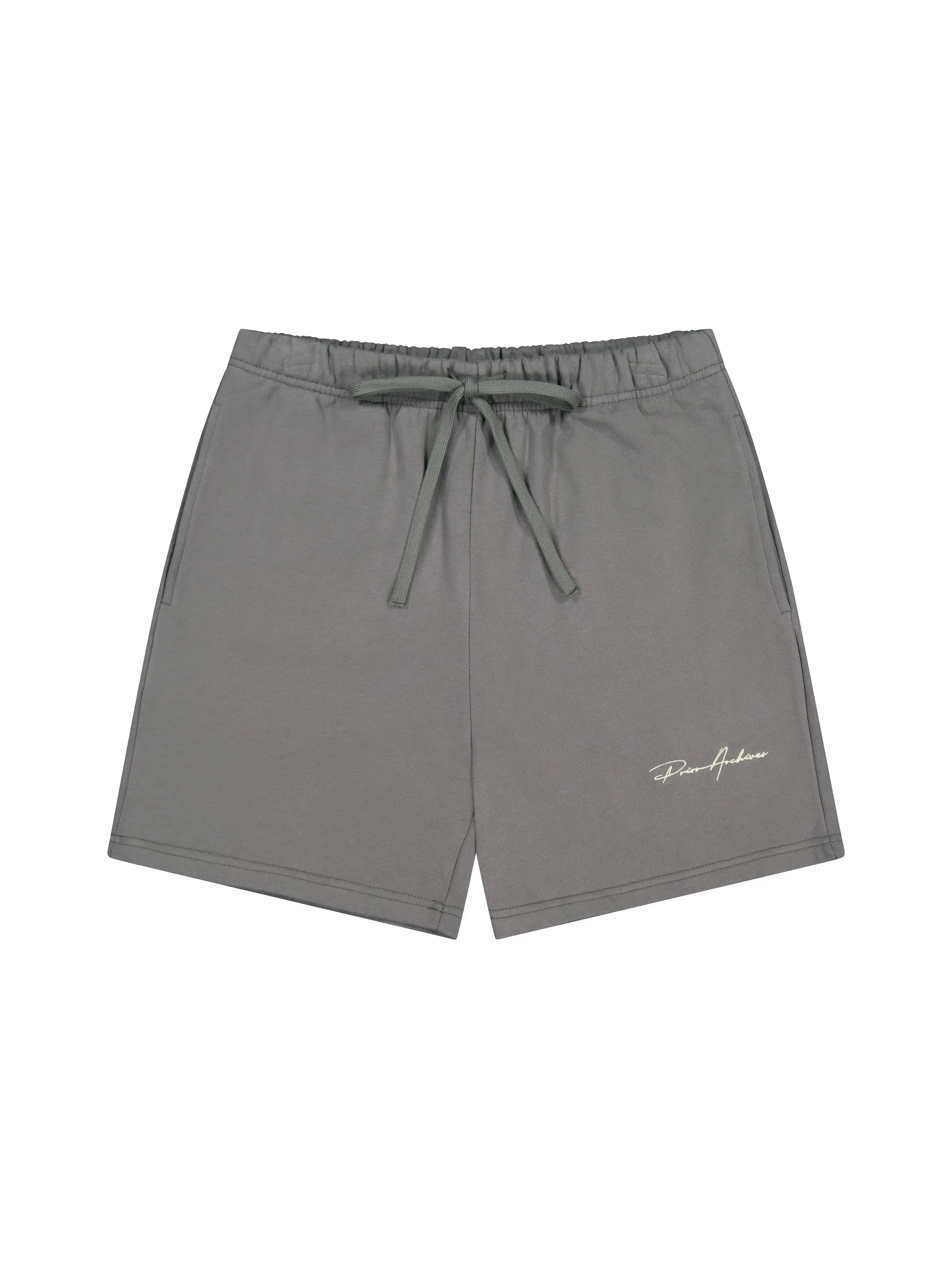 Prior Embroidery Logo Fitted Sweatshorts Slate