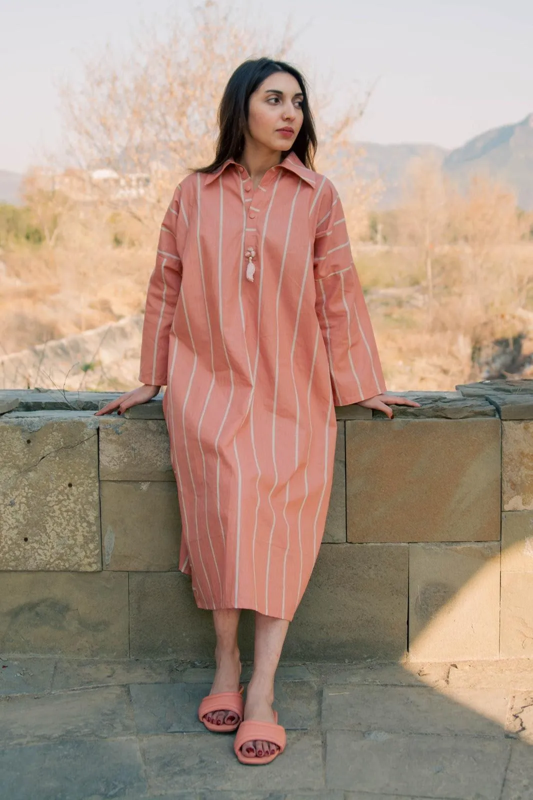 Selene - Light Pink Spring/Summer Long Tunic