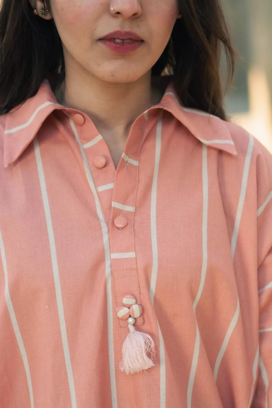 Selene - Light Pink Spring/Summer Long Tunic