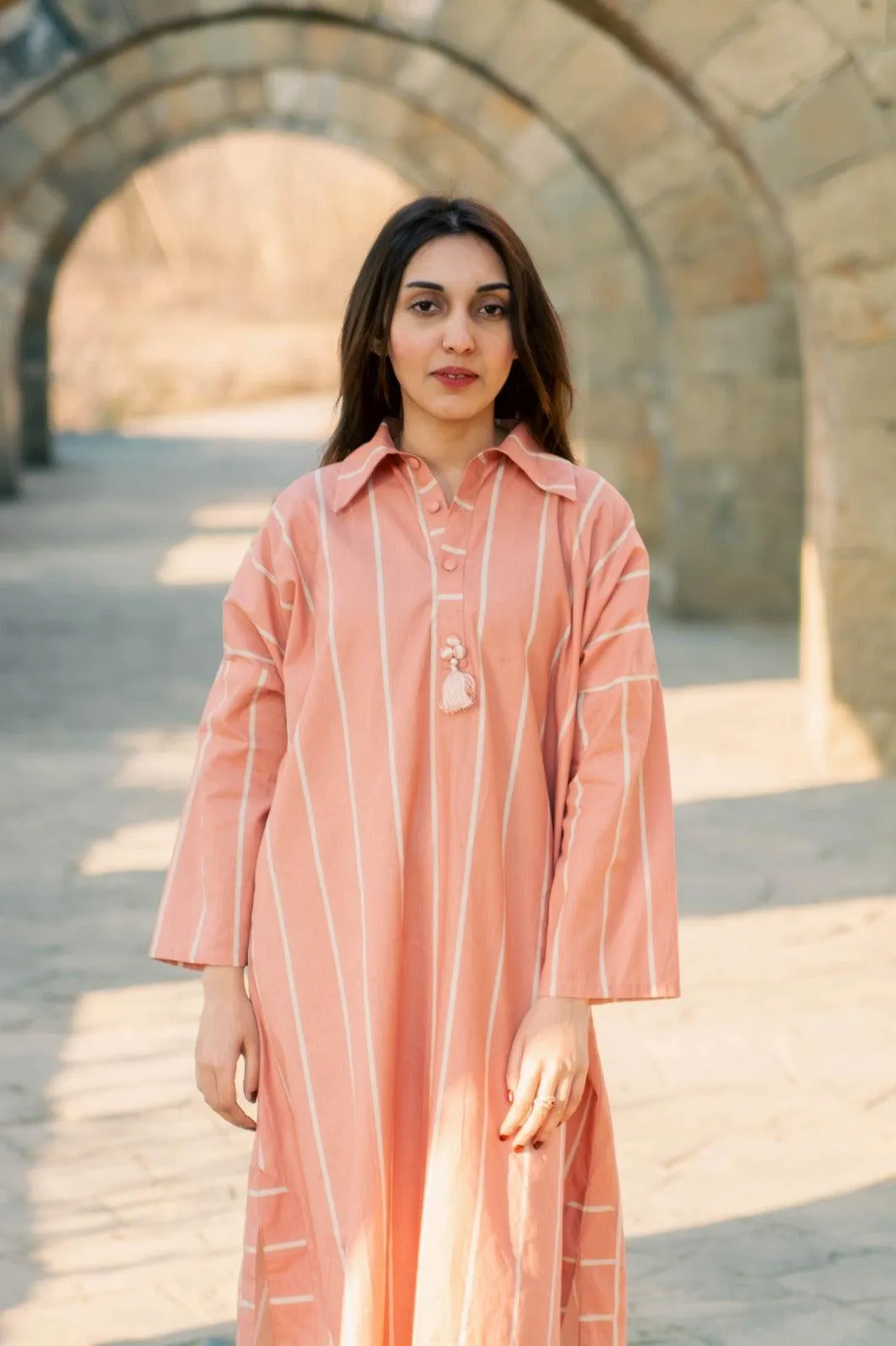 Selene - Light Pink Spring/Summer Long Tunic