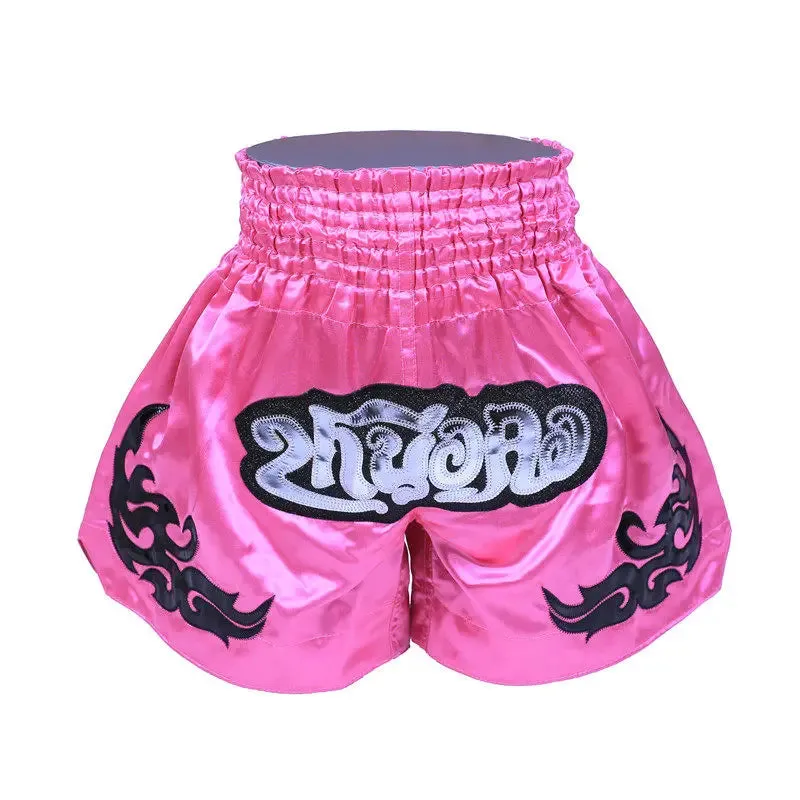 Thai Boxing Shorts Muay Thai Fightwear Men Women Boy Girl Kids Muaythai Grappling Kickboxing Match Training Uniform MMA Boxer Pants