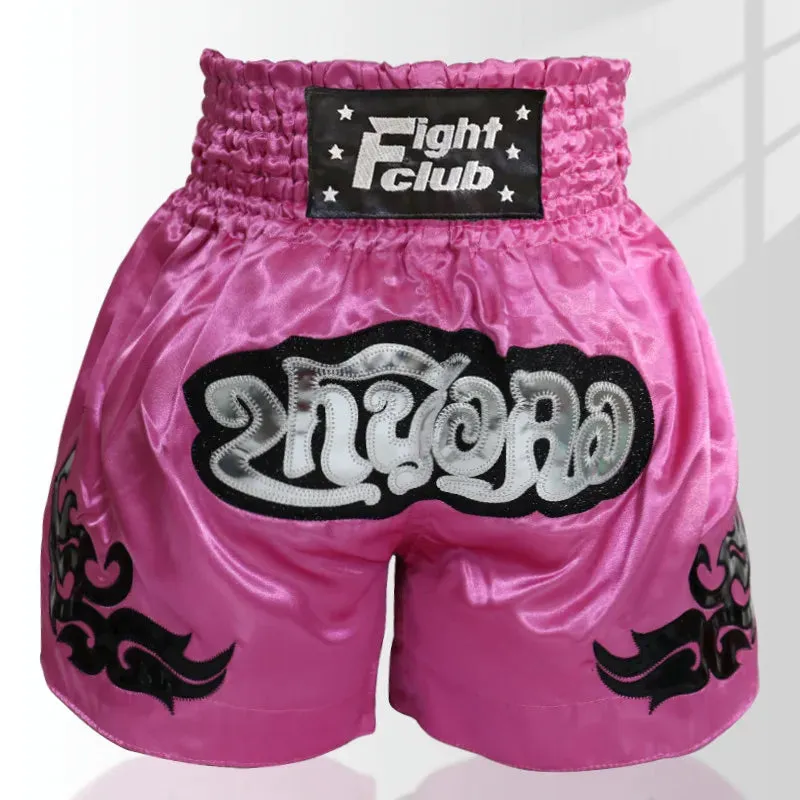 Thai Boxing Shorts Muay Thai Fightwear Men Women Boy Girl Kids Muaythai Grappling Kickboxing Match Training Uniform MMA Boxer Pants