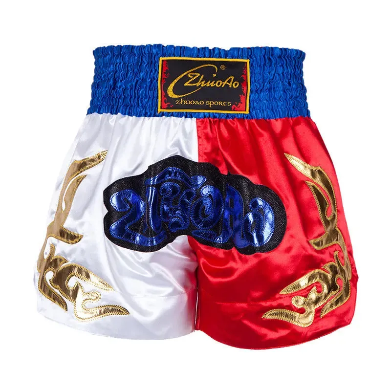 Thai Boxing Shorts Muay Thai Fightwear Men Women Boy Girl Kids Muaythai Grappling Kickboxing Match Training Uniform MMA Boxer Pants