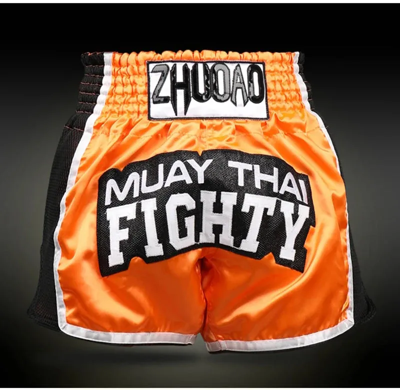 Thai Boxing Shorts Muay Thai Fightwear Men Women Boy Girl Kids Muaythai Grappling Kickboxing Match Training Uniform MMA Boxer Pants