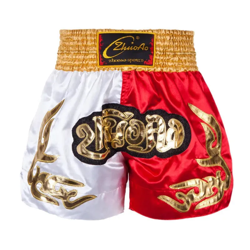 Thai Boxing Shorts Muay Thai Fightwear Men Women Boy Girl Kids Muaythai Grappling Kickboxing Match Training Uniform MMA Boxer Pants