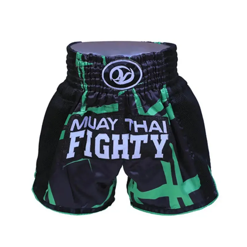 Thai Boxing Shorts Muay Thai Fightwear Men Women Boy Girl Kids Muaythai Grappling Kickboxing Match Training Uniform MMA Boxer Pants