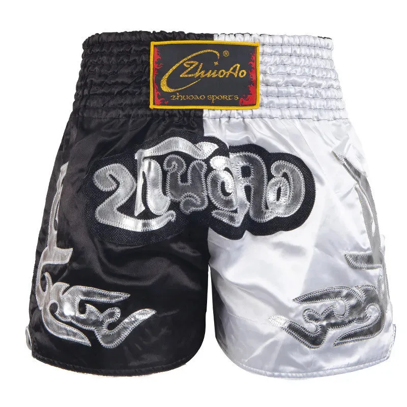 Thai Boxing Shorts Muay Thai Fightwear Men Women Boy Girl Kids Muaythai Grappling Kickboxing Match Training Uniform MMA Boxer Pants