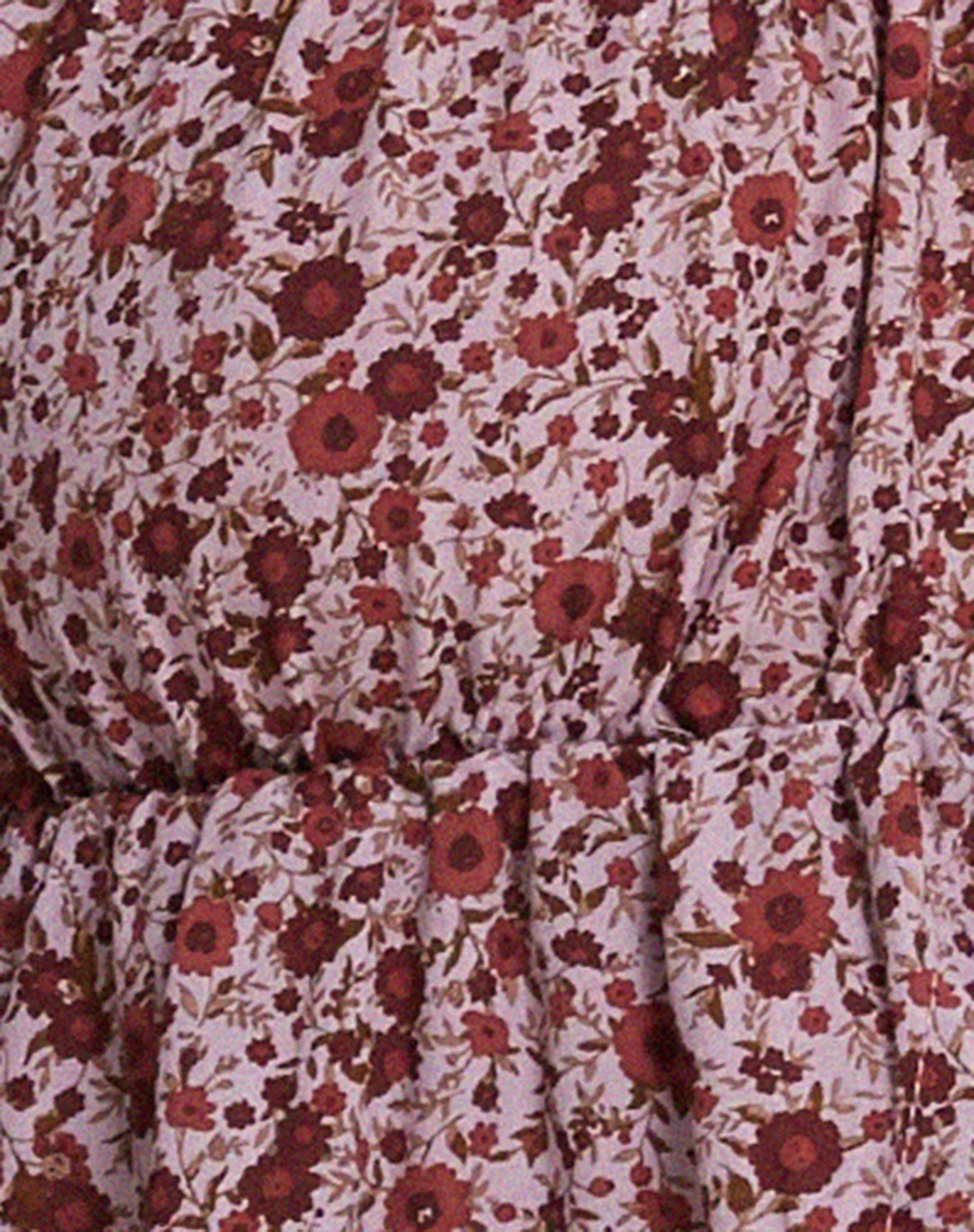 Thena Long Sleeve Top in 90's Floral Burgundy