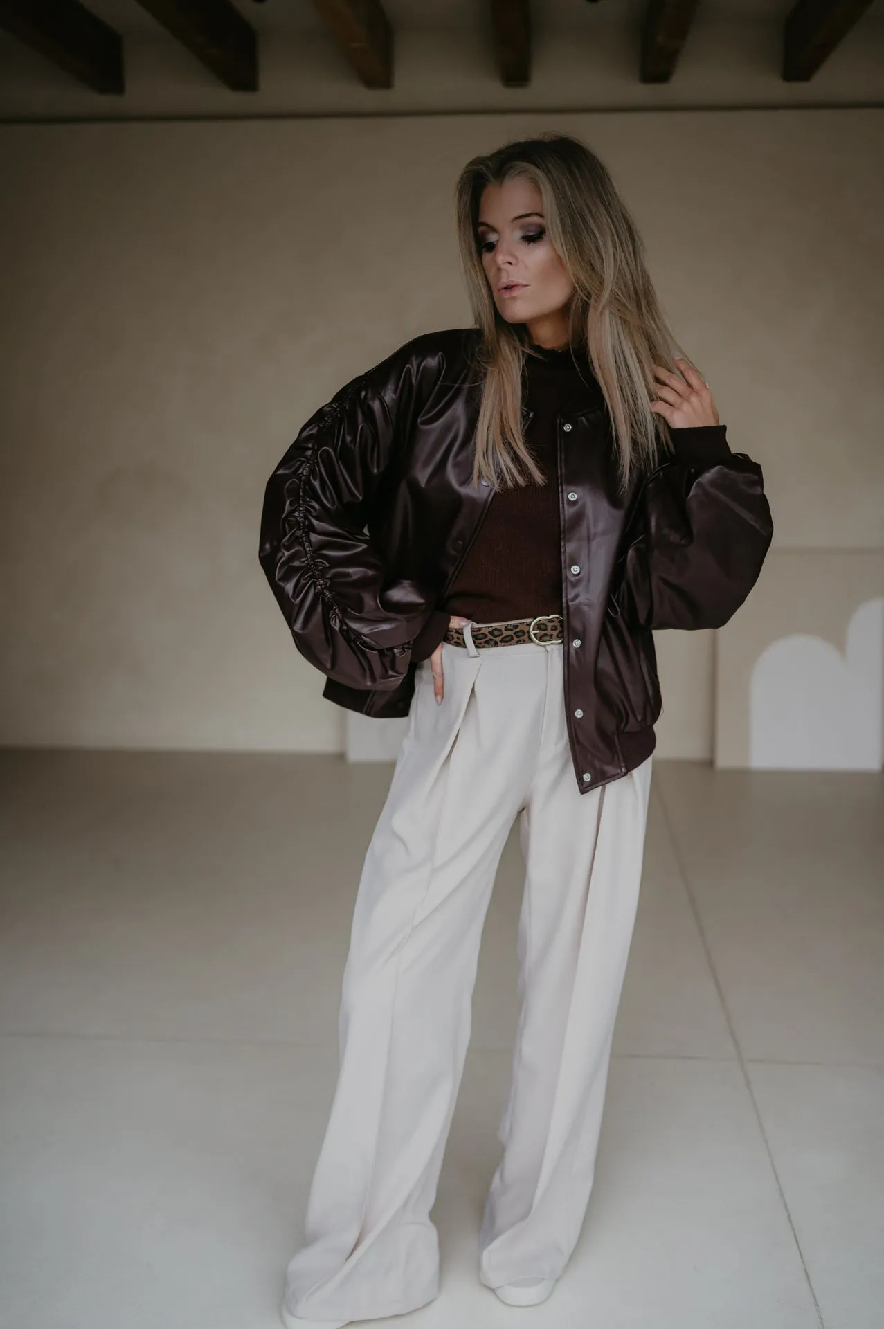 Tradurre bomber jacket I Chocolate Brown