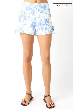 Waitlist 9/20 ♥ Savi High Waist Floral Print Shorts Blue