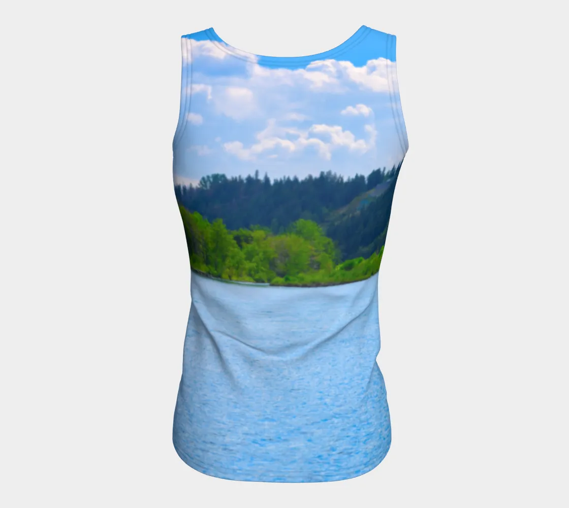 Women's All-Over Fitted Regular Tank Top - Edworthy Park Bow River