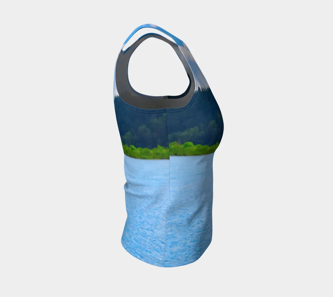 Women's All-Over Fitted Regular Tank Top - Edworthy Park Bow River