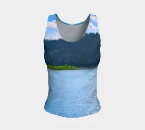 Women's All-Over Fitted Regular Tank Top - Edworthy Park Bow River