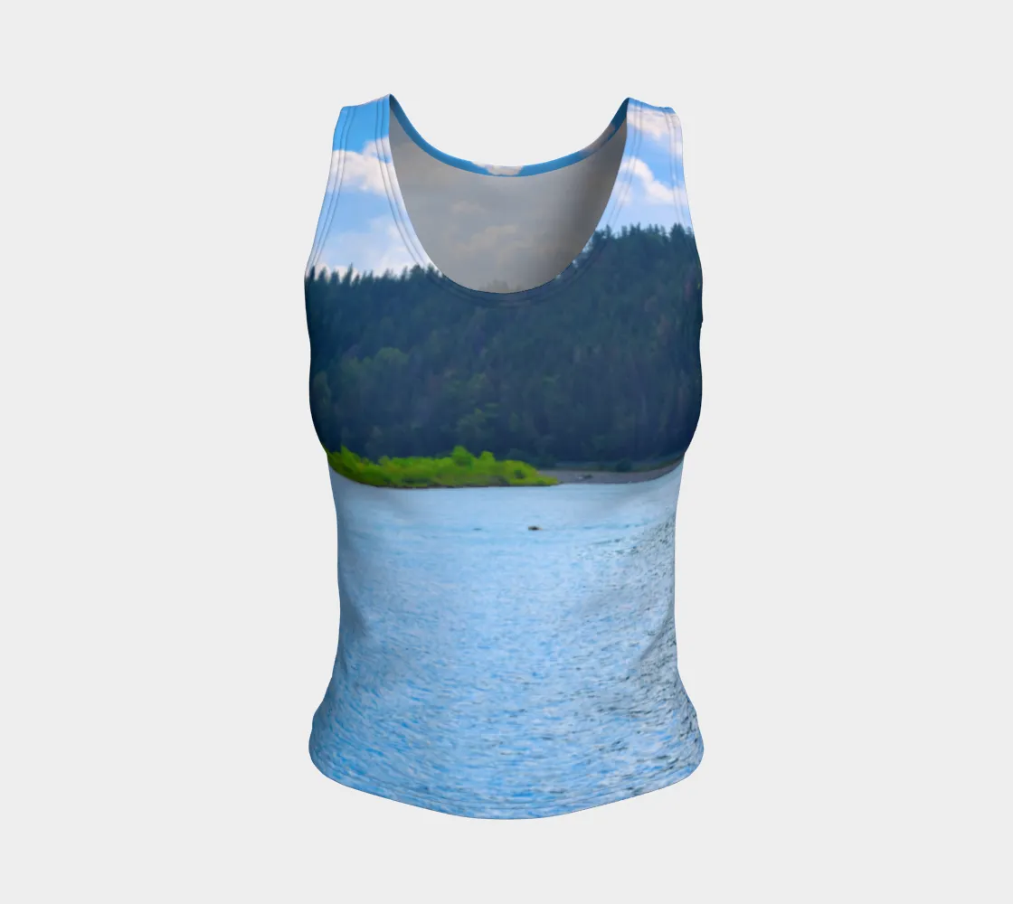 Women's All-Over Fitted Regular Tank Top - Edworthy Park Bow River